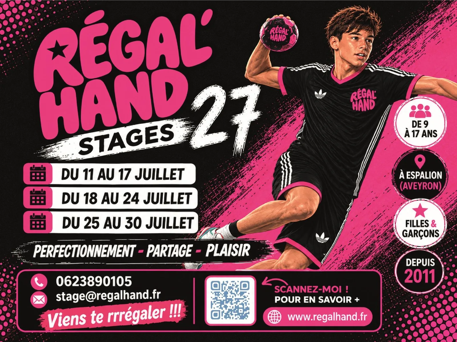 Stages de handball Régal'Hand été 2027 à Espalion