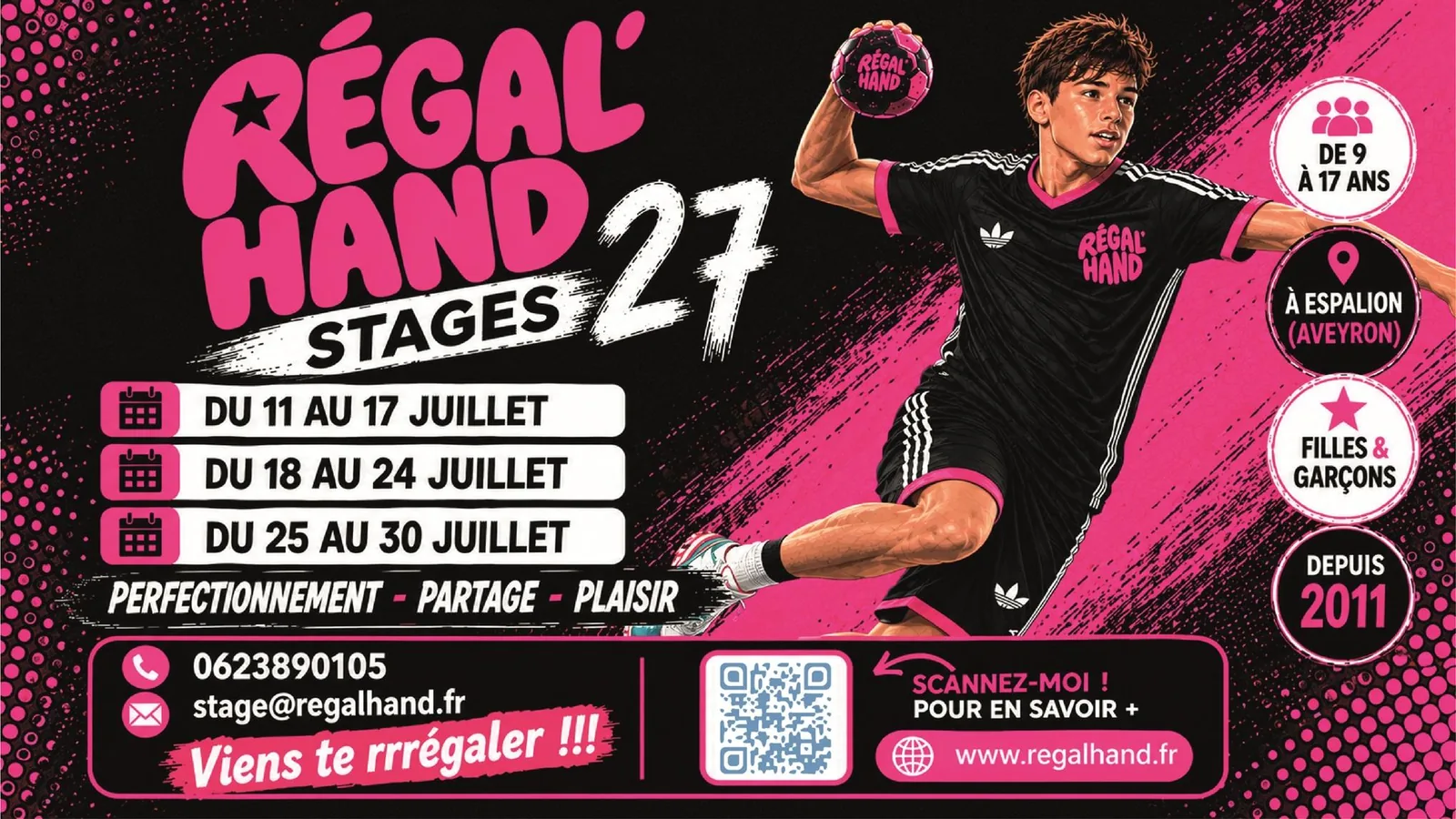 Stages d'été Régal'Hand 2027 à Espalion en Aveyron